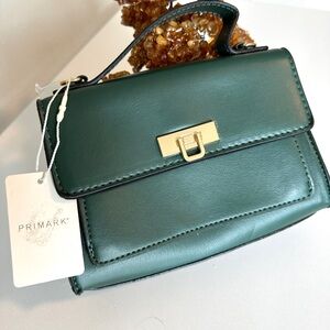 Primark Green Crossbody Faux Leather Bag NWT